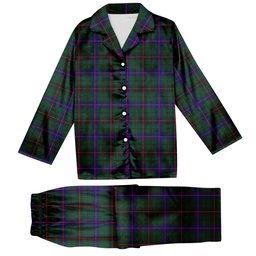 ScotsTee Shop Scottish Davidson Modern Tartan Pajama Satin Velvet Flannel Pajama Set