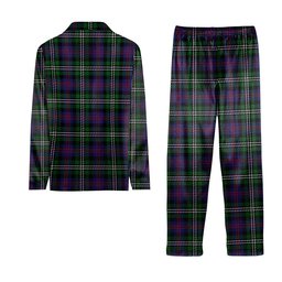 ScotsTee Shop Scottish Davidson Double Tartan Pajama Satin Velvet Flannel Pajama Set