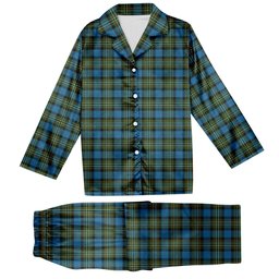 ScotsTee Shop Scottish Ferguson Tarlogie Tartan Pajama Satin Velvet Flannel Pajama Set