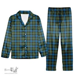 ScotsTee Shop Scottish Ferguson Tarlogie Tartan Pajama Satin Velvet Flannel Pajama Set