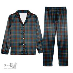 ScotsTee Shop Scottish Fraser Hunting Ancient Tartan Pajama Satin Velvet Flannel Pajama Set