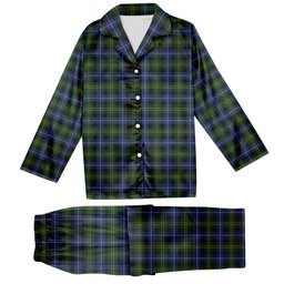 ScotsTee Shop Scottish Dyce 3 Tartan Pajama Satin Velvet Flannel Pajama Set