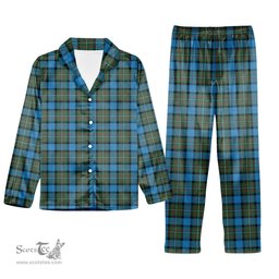 ScotsTee Shop Scottish Fergusson Ancient Tartan Pajama Satin Velvet Flannel Pajama Set