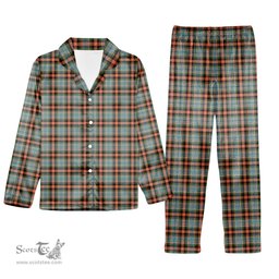 ScotsTee Shop Scottish Dundee 2003 Ancient Clan Tartan Pajama Satin Velvet Flannel Pajama Set