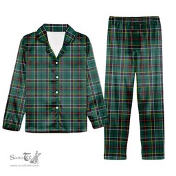 ScotsTee Shop Scottish Duncan of Sketraw Modern Tartan Pajama Satin Velvet Flannel Pajama Set