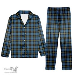 ScotsTee Shop Scottish Ewbank Modern Clan Tartan Pajama Satin Velvet Flannel Pajama Set