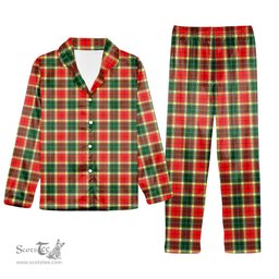 ScotsTee Shop Scottish Gibbs Tartan Pajama Satin Velvet Flannel Pajama Set