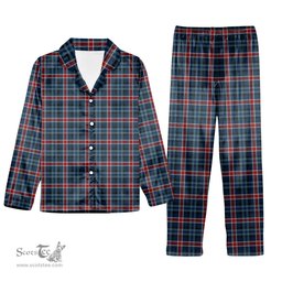 ScotsTee Shop Scottish Gandy of Myrton Tartan Pajama Satin Velvet Flannel Pajama Set