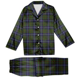 ScotsTee Shop Scottish Drennan Tartan Pajama Satin Velvet Flannel Pajama Set