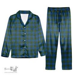 ScotsTee Shop Scottish Donegal County Tartan Pajama Satin Velvet Flannel Pajama Set