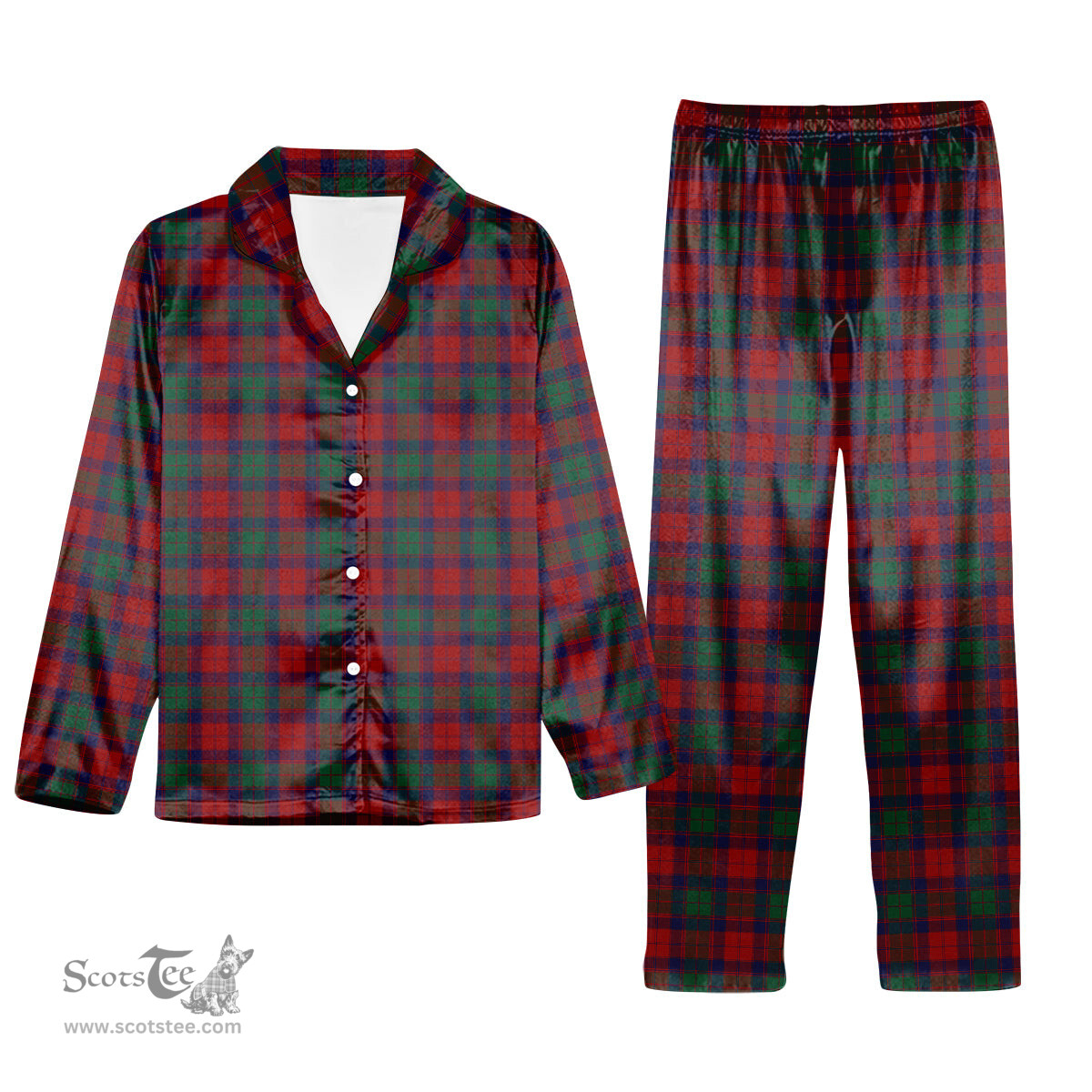 ScotsTee Shop Scottish Fraser of Struy Tartan Pajama Satin Velvet Flannel Pajama Set
