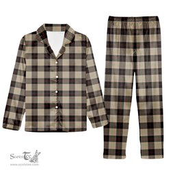 ScotsTee Shop Scottish Dunlop Hunting Ancient Tartan Pajama Satin Velvet Flannel Pajama Set