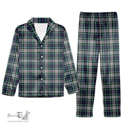 ScotsTee Shop Scottish Davidson of Tulloch Dress Modern Tartan Pajama Satin Velvet Flannel Pajama Set