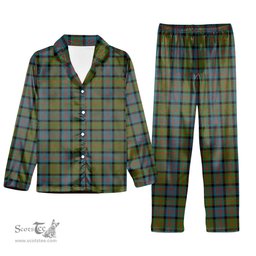 ScotsTee Shop Scottish Donald Ancient Tartan Pajama Satin Velvet Flannel Pajama Set