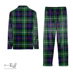ScotsTee Shop Scottish Davidson of Tulloch Modern Tartan Pajama Satin Velvet Flannel Pajama Set