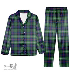 ScotsTee Shop Scottish Davidson of Tulloch Modern Tartan Pajama Satin Velvet Flannel Pajama Set
