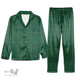 ScotsTee Shop Scottish Galloway Hunting Modern Tartan Pajama Satin Velvet Flannel Pajama Set