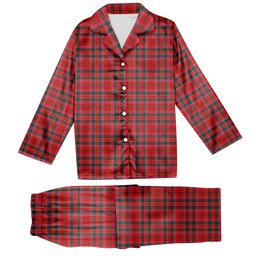 ScotsTee Shop Scottish Dalziel Modern Tartan Pajama Satin Velvet Flannel Pajama Set