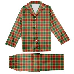 ScotsTee Shop Scottish Gibson Ancient  Tartan Pajama Satin Velvet Flannel Pajama Set