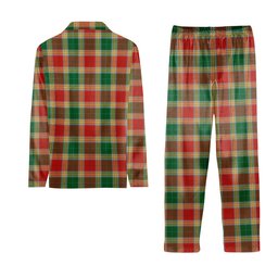 ScotsTee Shop Scottish Gibson Ancient  Tartan Pajama Satin Velvet Flannel Pajama Set