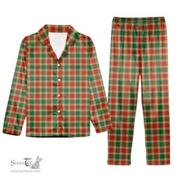 ScotsTee Shop Scottish Gibson Ancient  Tartan Pajama Satin Velvet Flannel Pajama Set