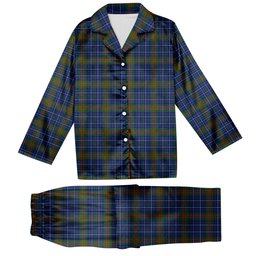 ScotsTee Shop Scottish Edmonstone of Duntreath Tartan Pajama Satin Velvet Flannel Pajama Set