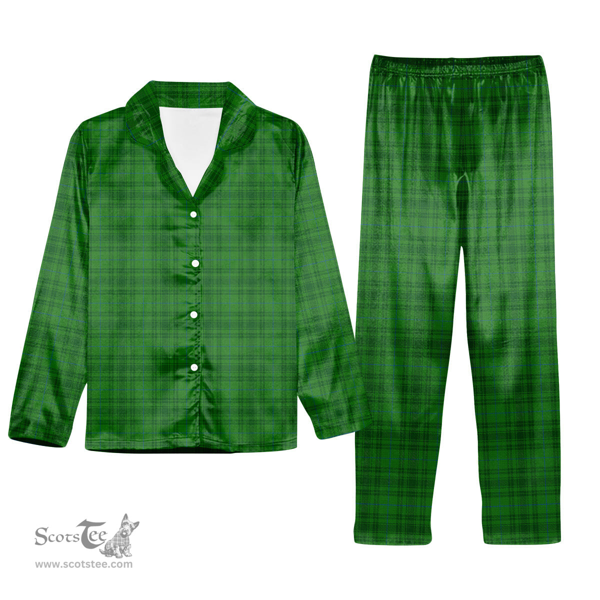 ScotsTee Shop Scottish Gates Hunting Tartan Pajama Satin Velvet Flannel Pajama Set