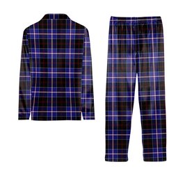 ScotsTee Shop Scottish Dunlop Modern Tartan Pajama Satin Velvet Flannel Pajama Set