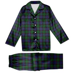 ScotsTee Shop Scottish Ferguson of Balquhidder Tartan Pajama Satin Velvet Flannel Pajama Set