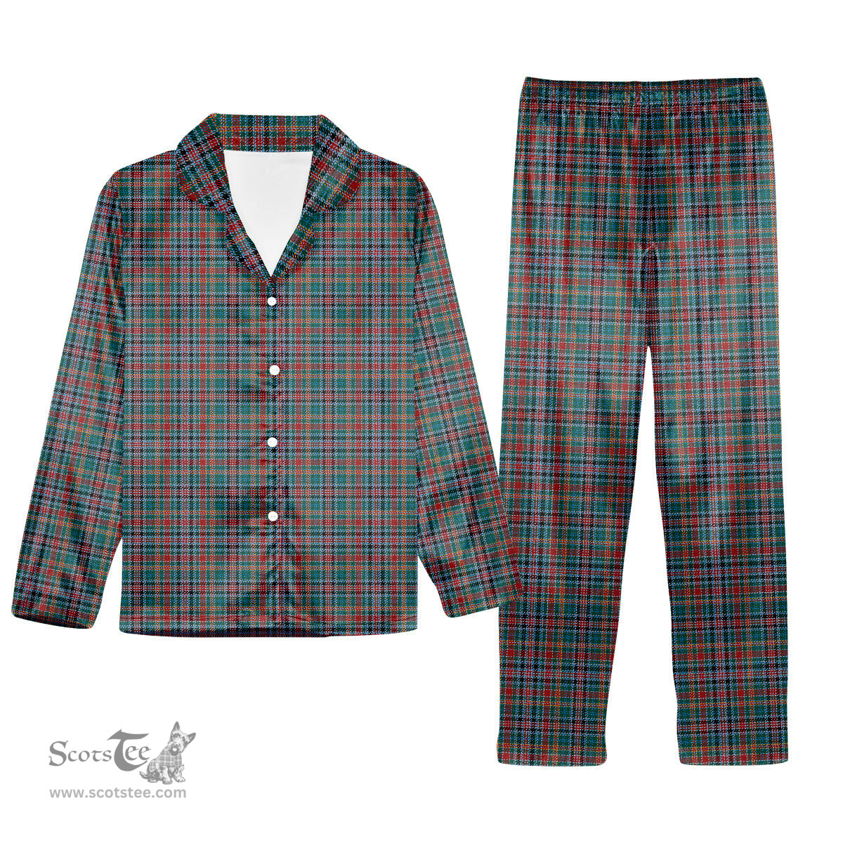 ScotsTee Shop Scottish Galbraith Old Modern Tartan Pajama Satin Velvet Flannel Pajama Set