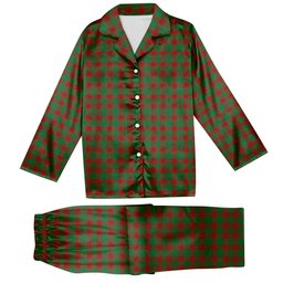 ScotsTee Shop Scottish Donachie Tartan Pajama Satin Velvet Flannel Pajama Set