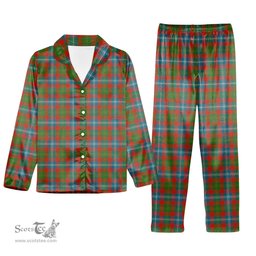 ScotsTee Shop Scottish Forrester Ancient Tartan Pajama Satin Velvet Flannel Pajama Set