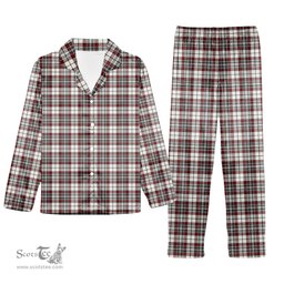 ScotsTee Shop Scottish Dunbar Plaid Modern Tartan Pajama Satin Velvet Flannel Pajama Set