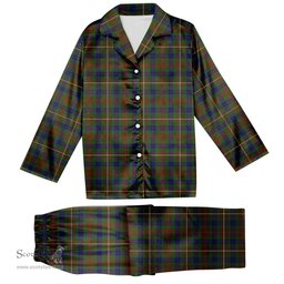 ScotsTee Shop Scottish Fraser Hunting 1 Tartan Pajama Satin Velvet Flannel Pajama Set