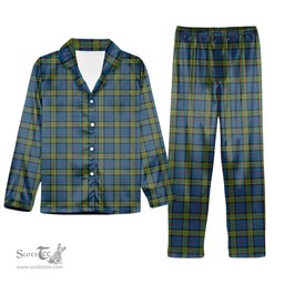 ScotsTee Shop Scottish Dalrymple M of Oxenfoord Tartan Pajama Satin Velvet Flannel Pajama Set