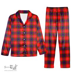 ScotsTee Shop Scottish Fraser Modern Tartan Pajama Satin Velvet Flannel Pajama Set