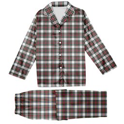 ScotsTee Shop Scottish Dennistoun Tartan Pajama Satin Velvet Flannel Pajama Set
