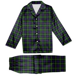 ScotsTee Shop Scottish Farquharson Tartan Pajama Satin Velvet Flannel Pajama Set