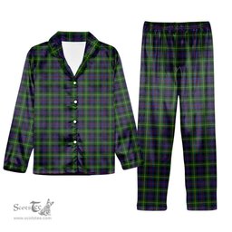 ScotsTee Shop Scottish Farquharson Tartan Pajama Satin Velvet Flannel Pajama Set