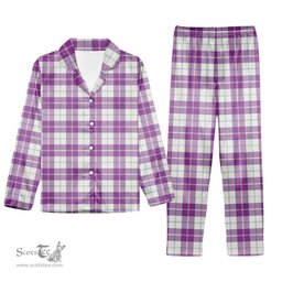 ScotsTee Shop Scottish Dunlop Dress Ancient Tartan Pajama Satin Velvet Flannel Pajama Set