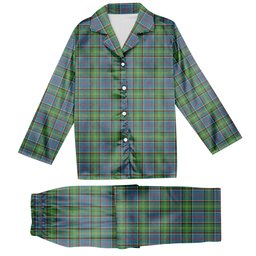 ScotsTee Shop Scottish Dalrymple SC Tartan Pajama Satin Velvet Flannel Pajama Set