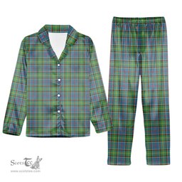ScotsTee Shop Scottish Dalrymple SC Tartan Pajama Satin Velvet Flannel Pajama Set