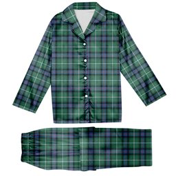 ScotsTee Shop Scottish Donald of the Isles Hunting Ancient Tartan Pajama Satin Velvet Flannel Pajama Set