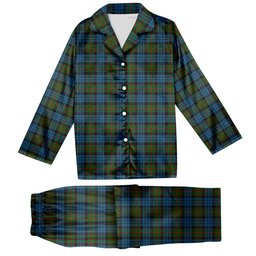 ScotsTee Shop Scottish Fletcher of Dunans Tartan Pajama Satin Velvet Flannel Pajama Set