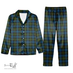 ScotsTee Shop Scottish Fletcher of Dunans Tartan Pajama Satin Velvet Flannel Pajama Set