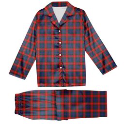 ScotsTee Shop Scottish Fraser of Lovat Modern Tartan Pajama Satin Velvet Flannel Pajama Set