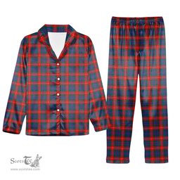 ScotsTee Shop Scottish Fraser of Lovat Modern Tartan Pajama Satin Velvet Flannel Pajama Set