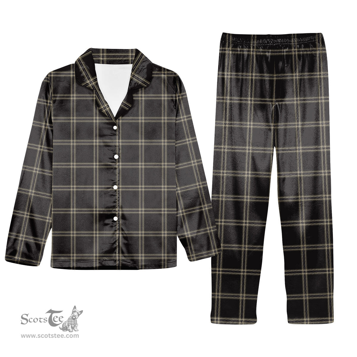 ScotsTee Shop Scottish Eternity Tartan Pajama Satin Velvet Flannel Pajama Set