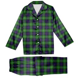 ScotsTee Shop Scottish Davidson of Tulloch Tartan Pajama Satin Velvet Flannel Pajama Set