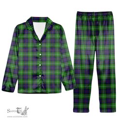 ScotsTee Shop Scottish Davidson of Tulloch Tartan Pajama Satin Velvet Flannel Pajama Set